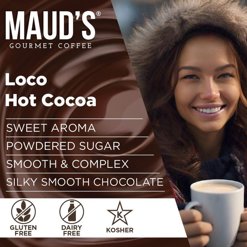 Maud's Dark Hot Chocolate Instant Packets, 16 ct, Instant Hot or Iced Chocolate - Just add water - Image 3